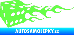 Samolepka Kostky 002 levá Fluorescentní zelená
