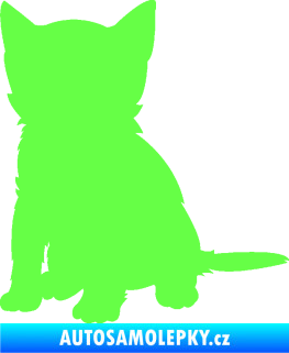 Samolepka Koťátko 005 levá Fluorescentní zelená