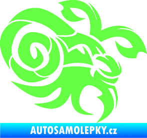 Samolepka Kozoroh 003 pravá Fluorescentní zelená