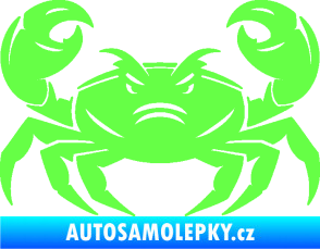 Samolepka Krab 003 Fluorescentní zelená