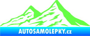 Samolepka Krajina hory 009 levá Fluorescentní zelená