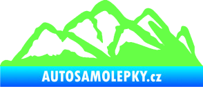 Samolepka Krajina hory 013 pravá Fluorescentní zelená