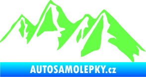 Samolepka Krajina hory 015 pravá Fluorescentní zelená