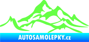 Samolepka Krajina hory 017 levá Fluorescentní zelená