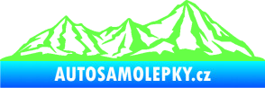 Samolepka Krajina hory 019 pravá Fluorescentní zelená