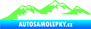 Samolepka Krajina hory 020 levá Fluorescentní zelená
