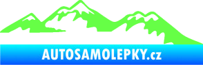 Samolepka Krajina hory 020 pravá Fluorescentní zelená