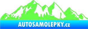 Samolepka Krajina hory 021 levá Fluorescentní zelená