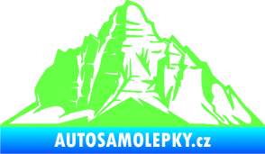Samolepka Krajina hory 022 levá Fluorescentní zelená