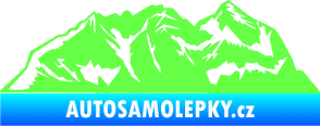 Samolepka Krajina hory 024 levá Fluorescentní zelená