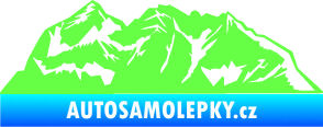 Samolepka Krajina hory 024 pravá Fluorescentní zelená