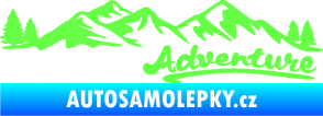 Samolepka Krajina hory 028 pravá Fluorescentní zelená