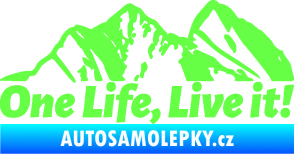 Samolepka Krajina hory 029 levá Fluorescentní zelená