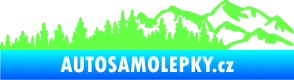 Samolepka Krajina hory 030 pravá Fluorescentní zelená