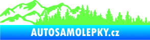 Samolepka Krajina hory 030 levá Fluorescentní zelená