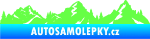 Samolepka Krajina hory 035 levá Fluorescentní zelená