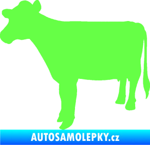 Samolepka Kráva 001 levá Fluorescentní zelená