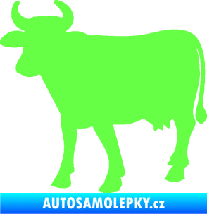 Samolepka Kráva 002 levá Fluorescentní zelená