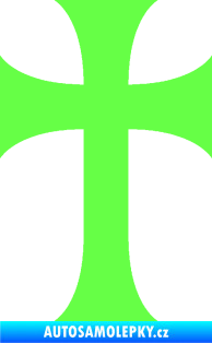 Samolepka Křesťanský kříž 002 Fluorescentní zelená