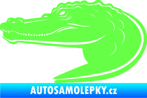 Samolepka Krokodýl 004 levá Fluorescentní zelená
