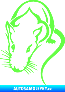 Samolepka Krysa 004 levá Fluorescentní zelená