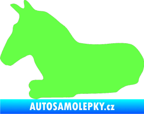 Samolepka Kůň 017 levá ležící Fluorescentní zelená