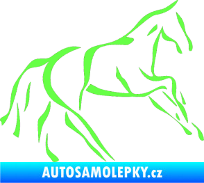 Samolepka Kůň 024 pravá Fluorescentní zelená