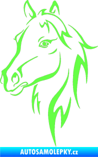 Samolepka Kůň 030 levá Fluorescentní zelená