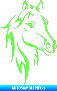Samolepka Kůň 030 pravá Fluorescentní zelená