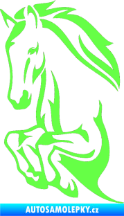 Samolepka Kůň 031 levá skok Fluorescentní zelená