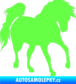 Samolepka Kůň 032 pravá Fluorescentní zelená