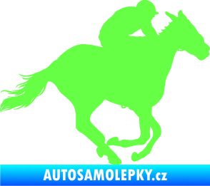 Samolepka Kůň 035 pravá Fluorescentní zelená