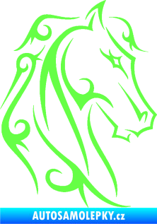 Samolepka Kůň 036 pravá Fluorescentní zelená