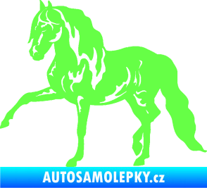Samolepka Kůň 039 levá Fluorescentní zelená