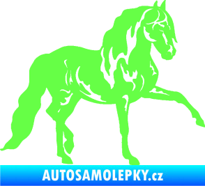 Samolepka Kůň 039 pravá Fluorescentní zelená