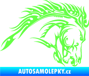 Samolepka Kůň 042 pravá Fluorescentní zelená