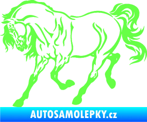 Samolepka Kůň 048 levá Fluorescentní zelená