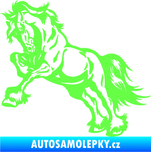 Samolepka Kůň 055 levá Fluorescentní zelená
