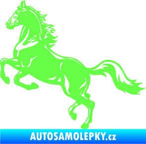 Samolepka Kůň 057 levá na zadních Fluorescentní zelená