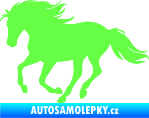 Samolepka Kůň 071 levá běžící Fluorescentní zelená