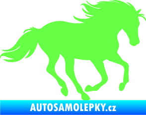 Samolepka Kůň 071 pravá běžící Fluorescentní zelená
