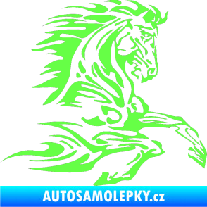 Samolepka Kůň 074 pravá Fluorescentní zelená