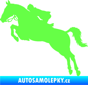 Samolepka Kůň 076 levá parkur Fluorescentní zelená