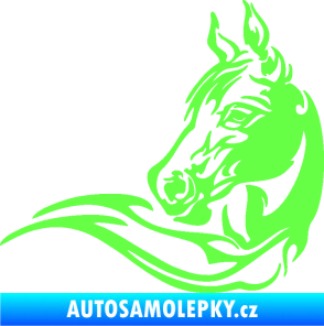 Samolepka Kůň 085 levá Fluorescentní zelená