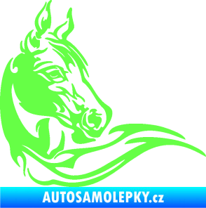 Samolepka Kůň 085 pravá Fluorescentní zelená