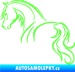 Samolepka Kůň 104 levá Fluorescentní zelená