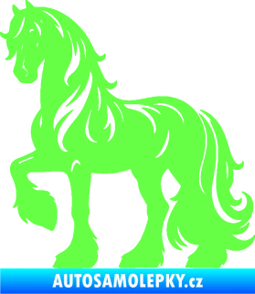 Samolepka Kůň 108 levá Fluorescentní zelená
