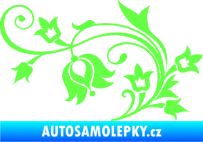 Samolepka Květina dekor 002 levá Fluorescentní zelená
