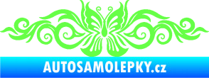 Samolepka Květina dekor 017 motýl Fluorescentní zelená
