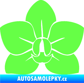 Samolepka Květina dekor 023 orchidej květ Fluorescentní zelená